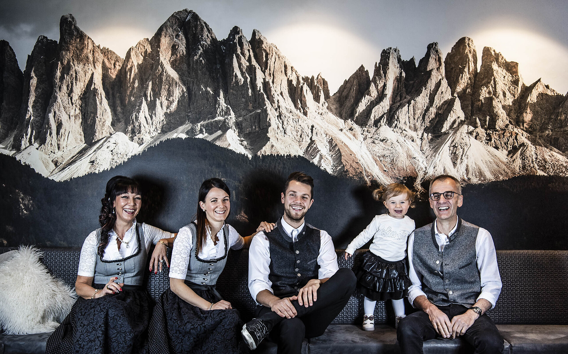 Here we are, Franz with Erna, Michi and Steffi