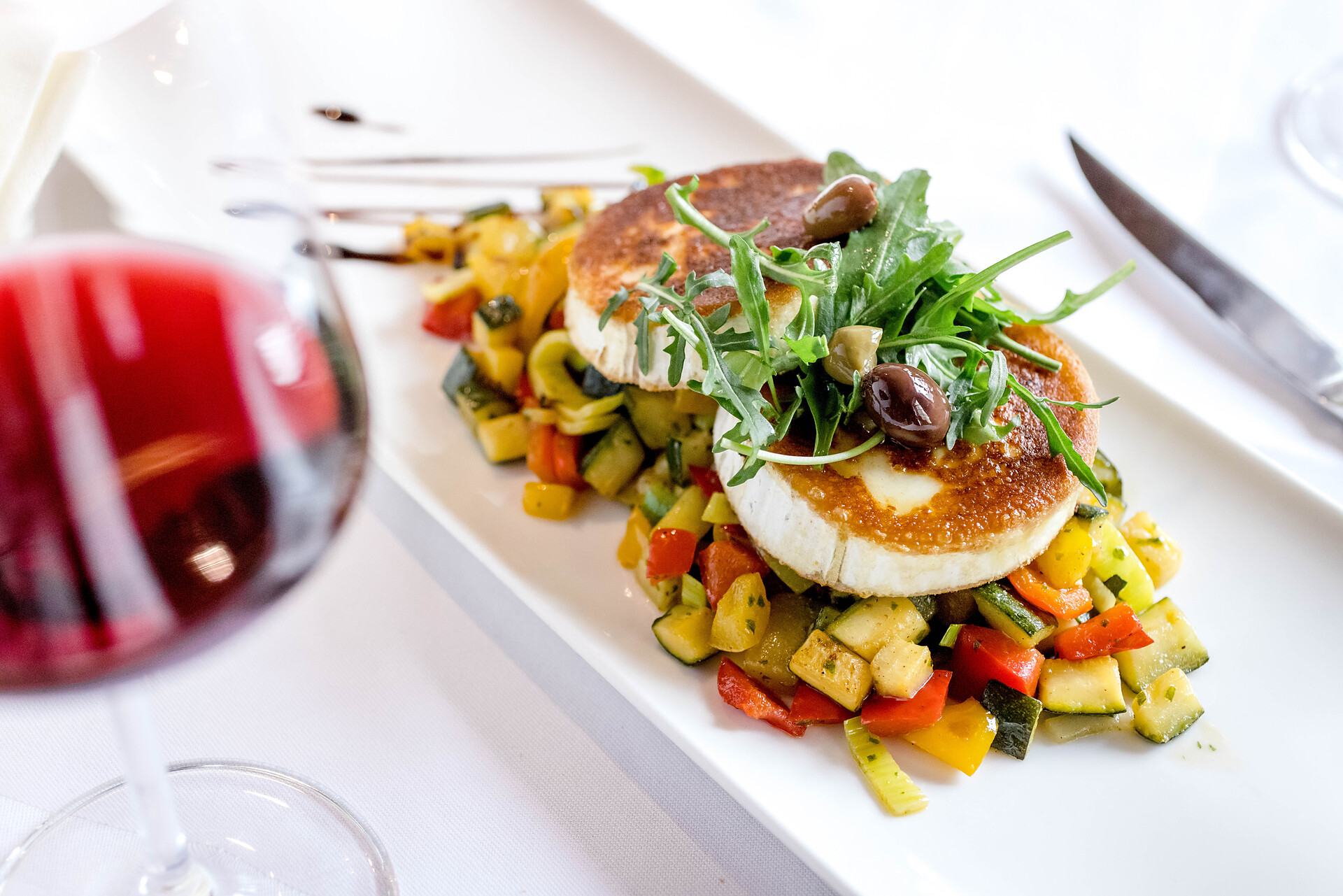Ziegenkäse mit Ratatouille