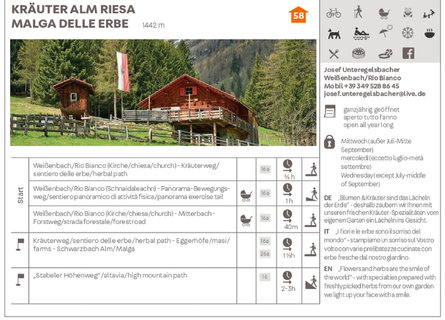 Riesa Alm herb hut Ahrntal/Valle Aurina 3 suedtirol.info