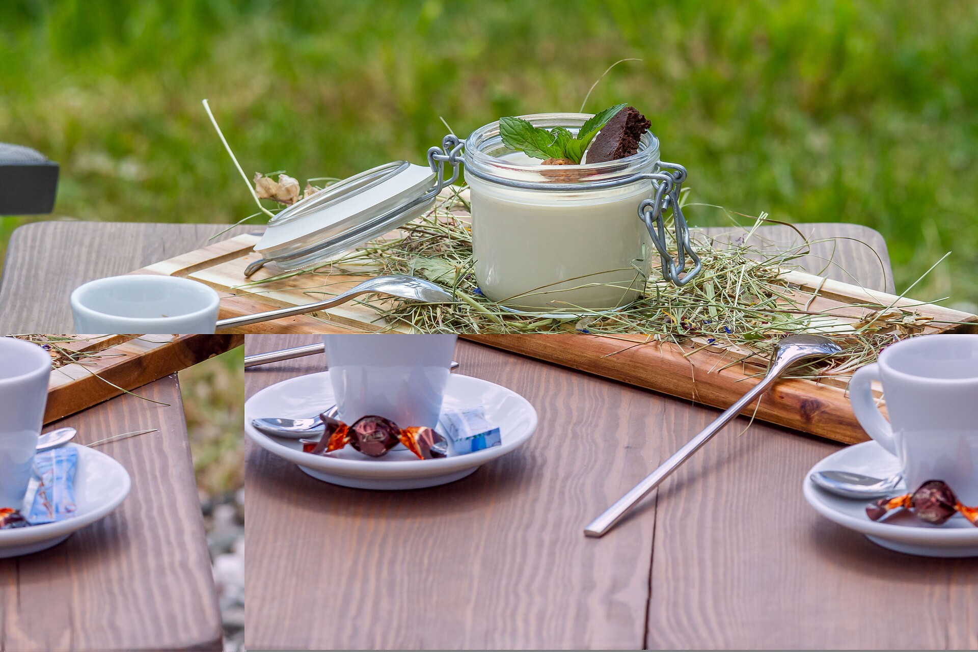 Hay panna cotta