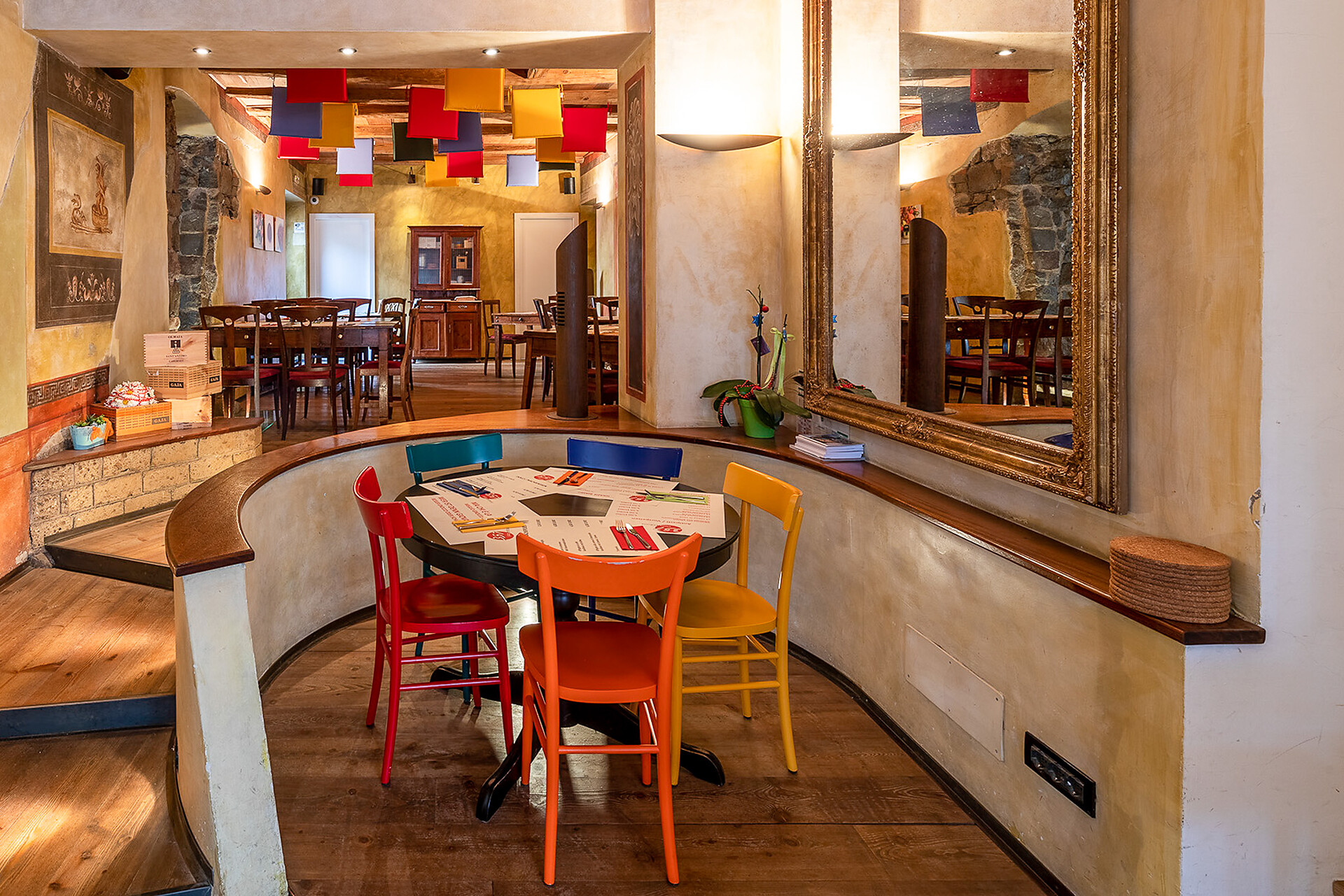 Pizzeria indoor area