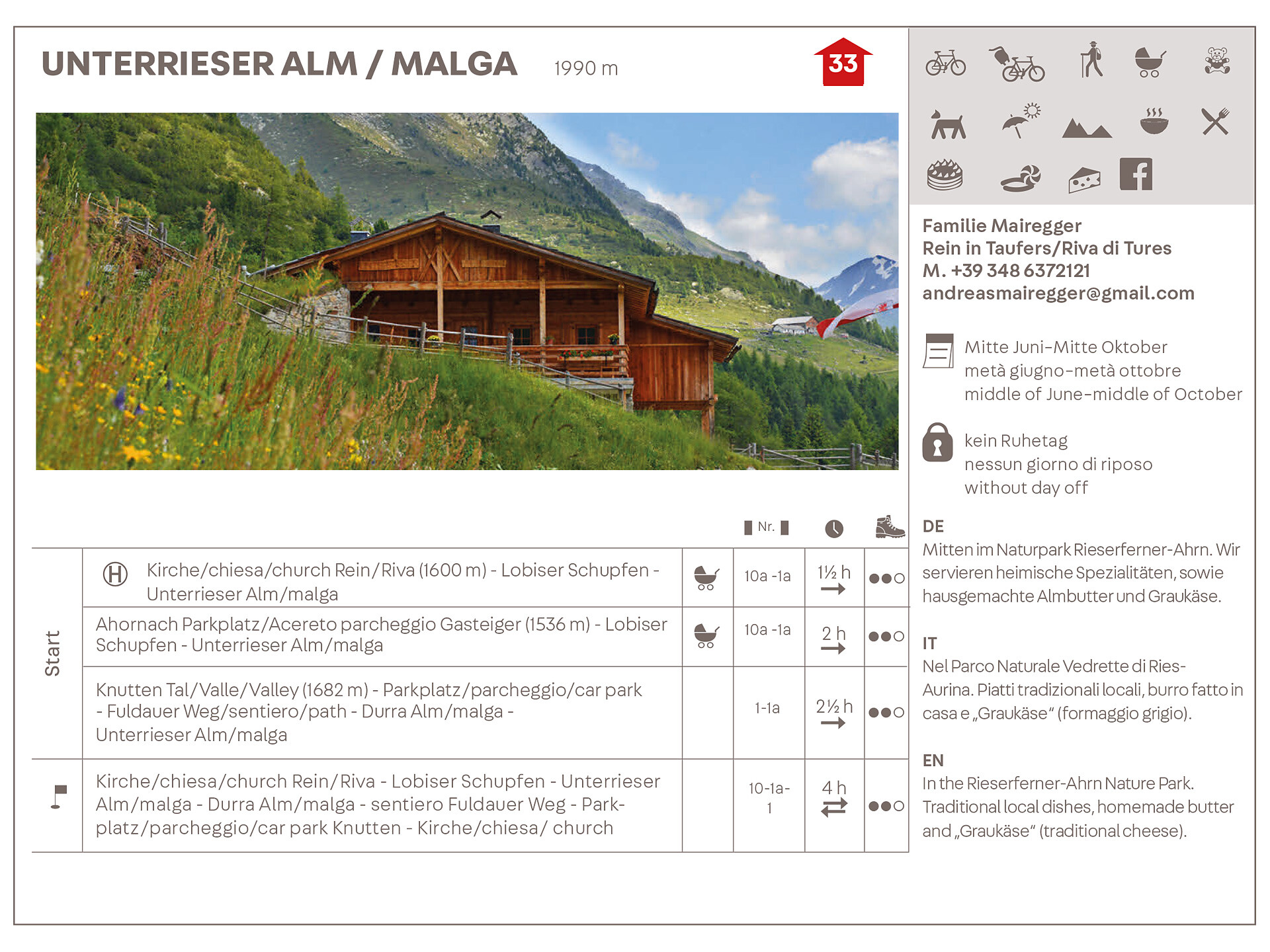Unterrieseralm - Ahrntal/Valle Aurina - #2 - suedtirol.info