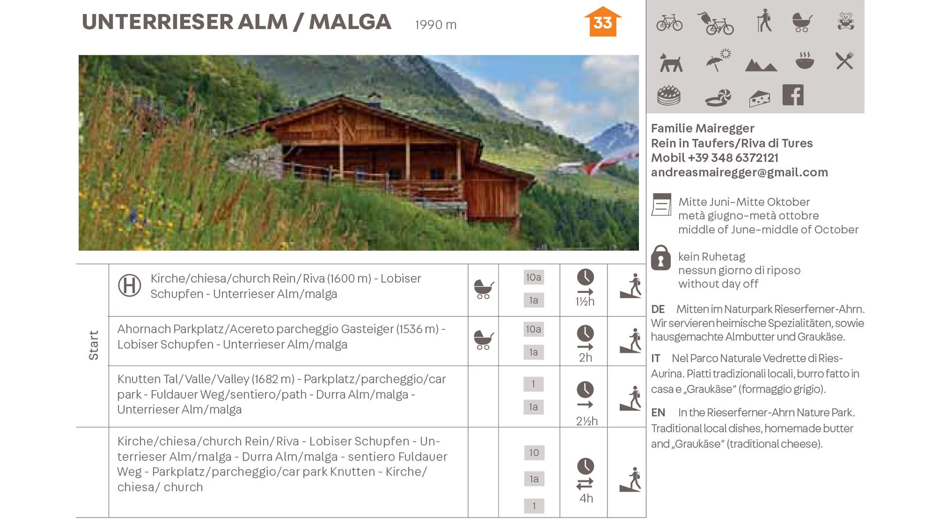 Unterrieseralm Sand in Taufers/Campo Tures 2 suedtirol.info