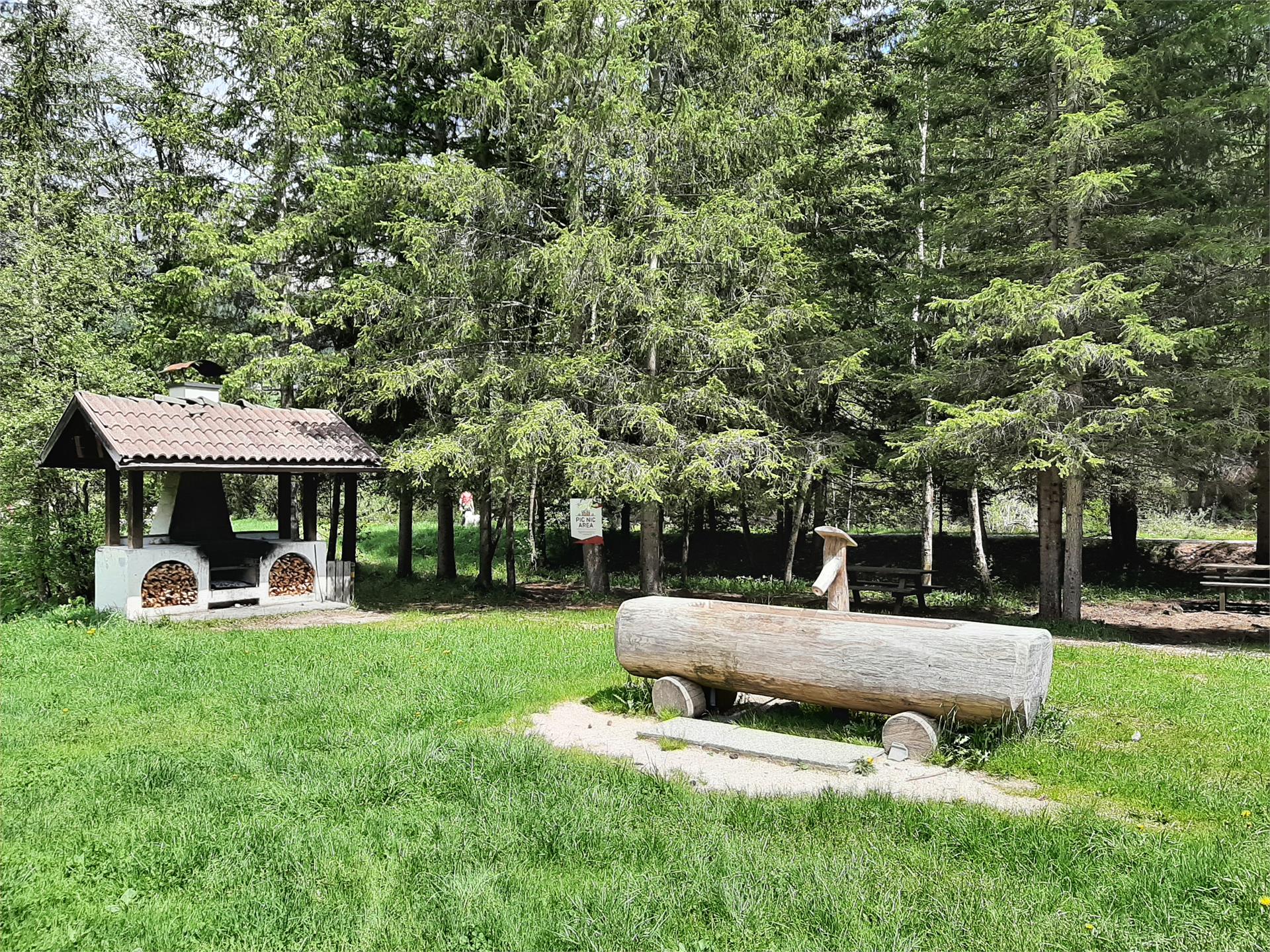 Fountain La Villa barbecue area Badia 1 suedtirol.info