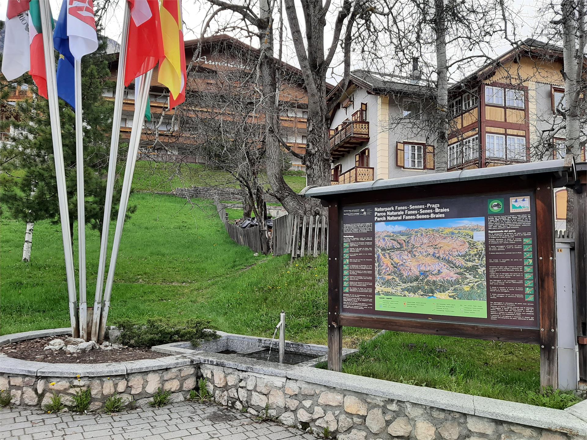Respect the mountains - Fountain Badia bus stop Badia 1 suedtirol.info