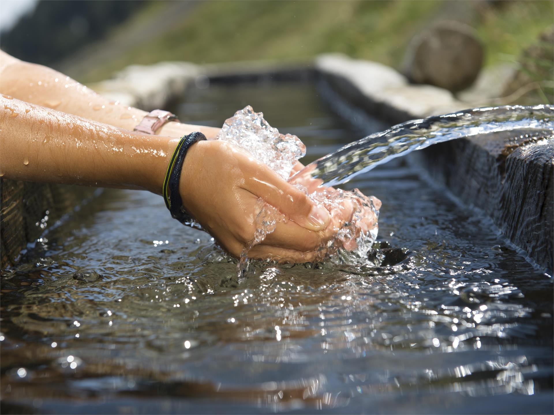 Rispetta la montagna - Fontana "Kaserstuan Brünndl"- punto di erogazione dell'acqua potabile Parcines 2 suedtirol.info