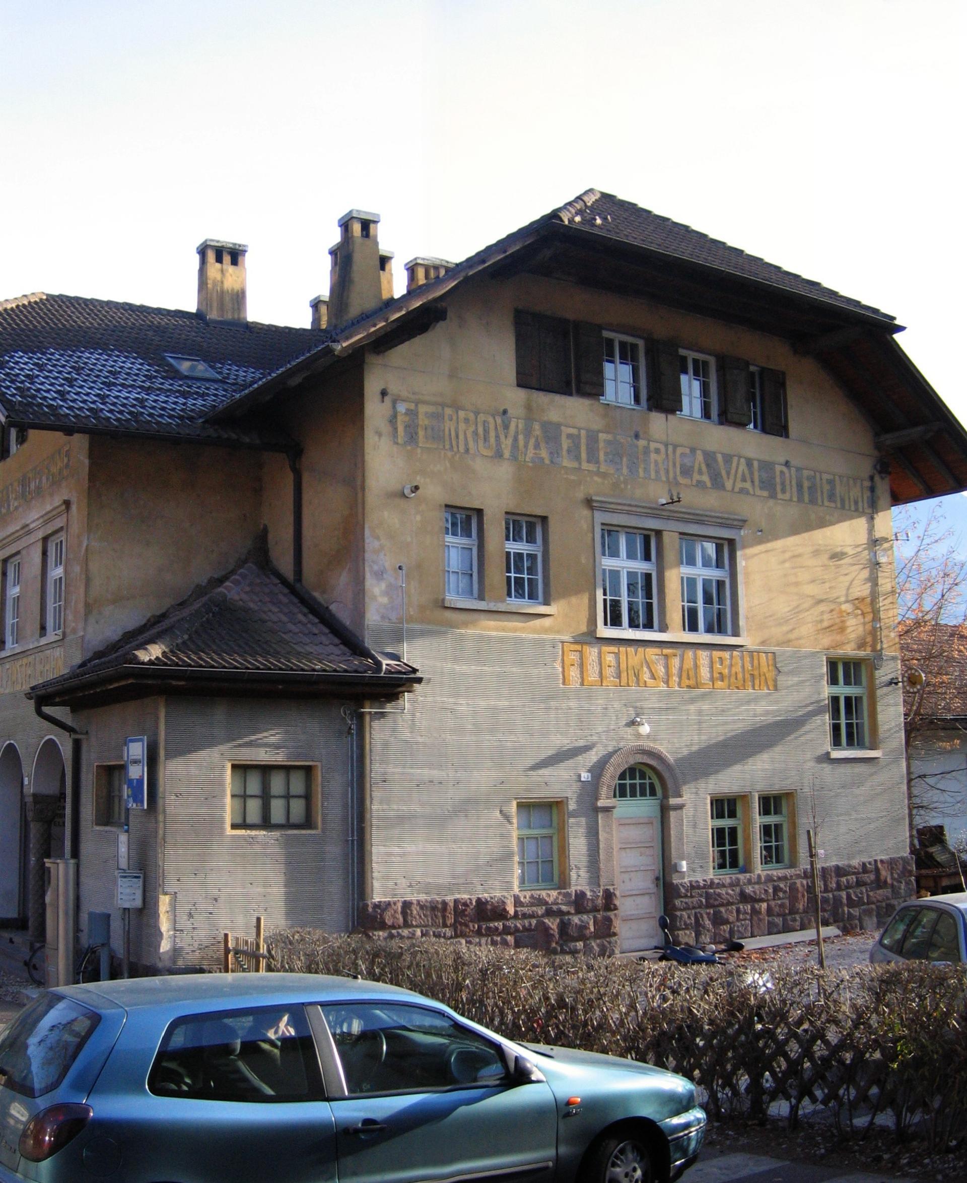 Trainstation of the old Val di Fiemme railway track Auer/Ora 1 suedtirol.info