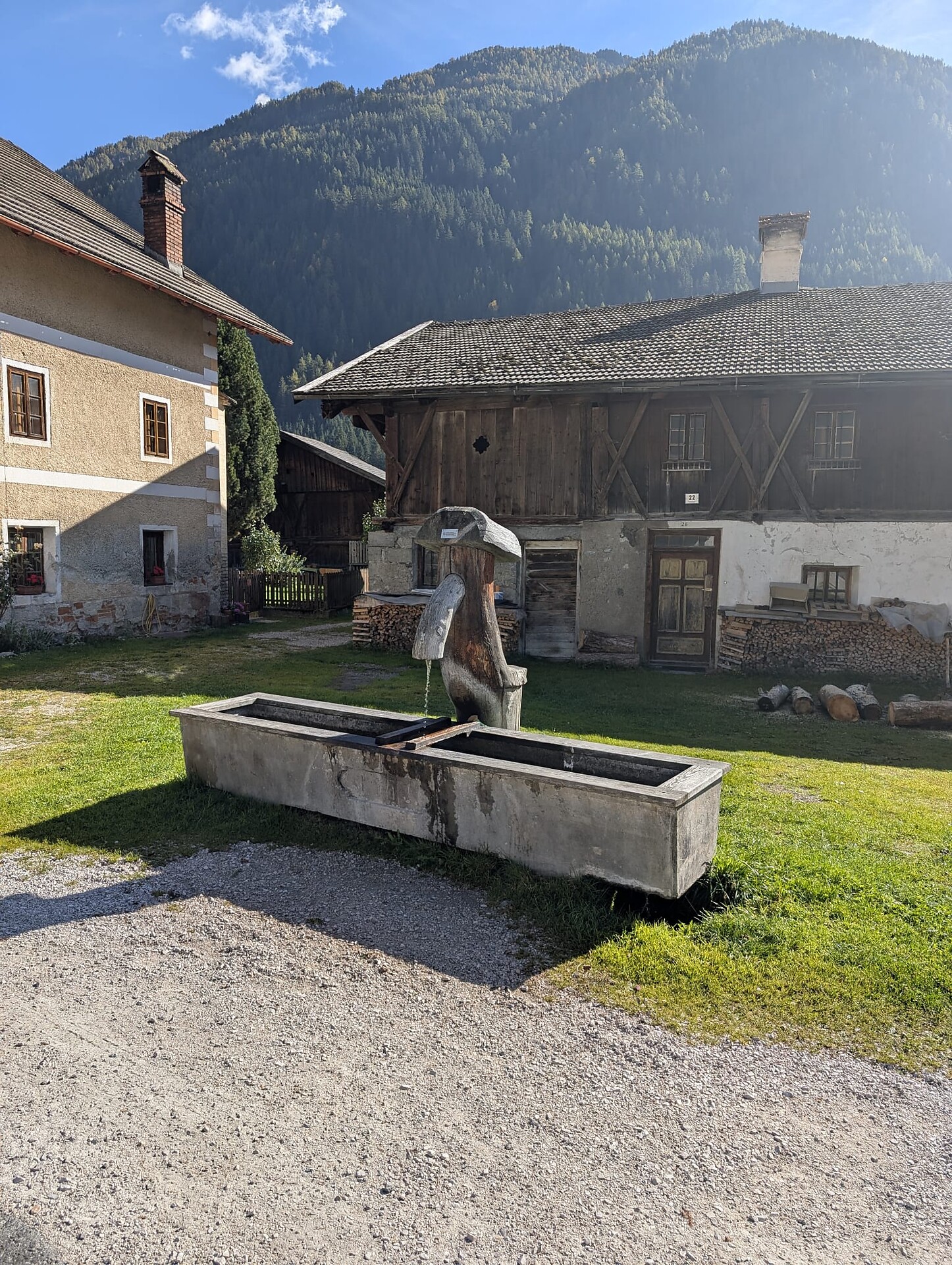 Fountain behind Hotel Post in Antholz Mittertal - Dolomites Region Kronplatz/Plan de Corones - #1 - suedtirol.info