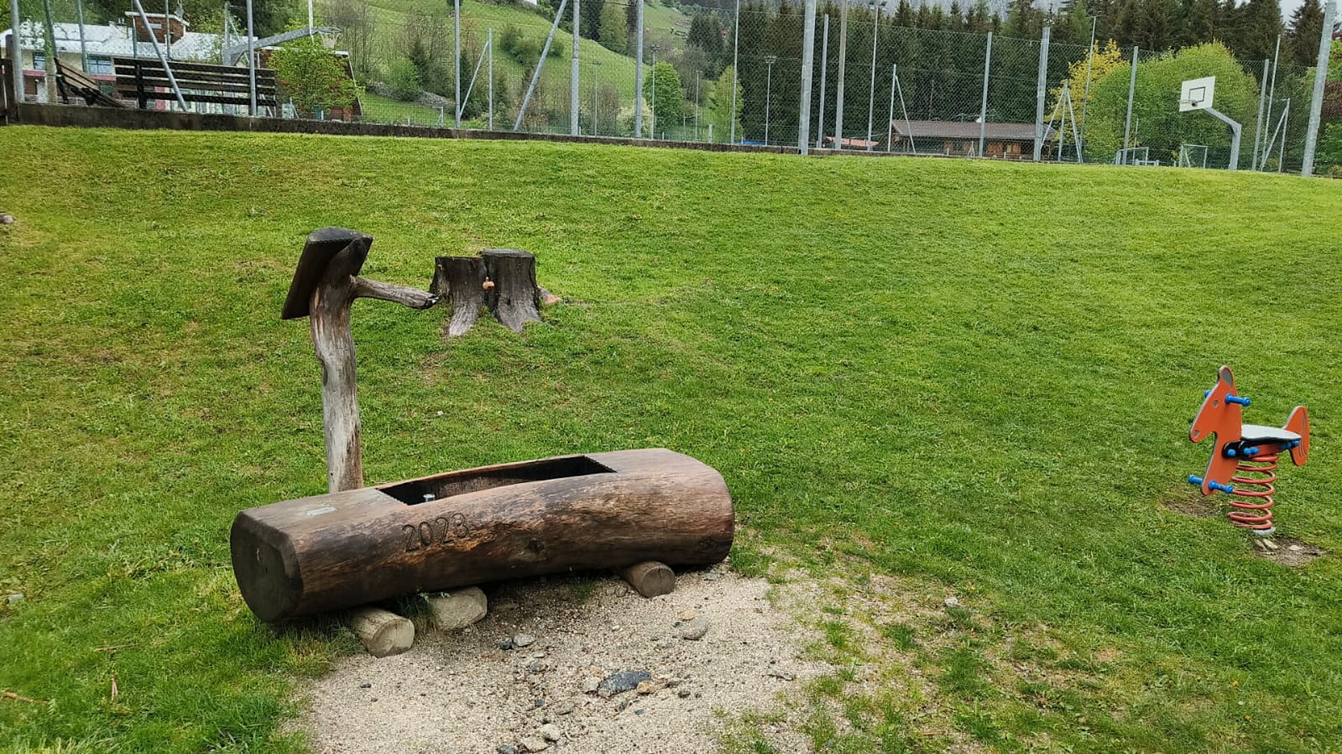 Fountain at the playground in Antholz Mittertal - Dolomites Region Kronplatz/Plan de Corones - #2 - suedtirol.info