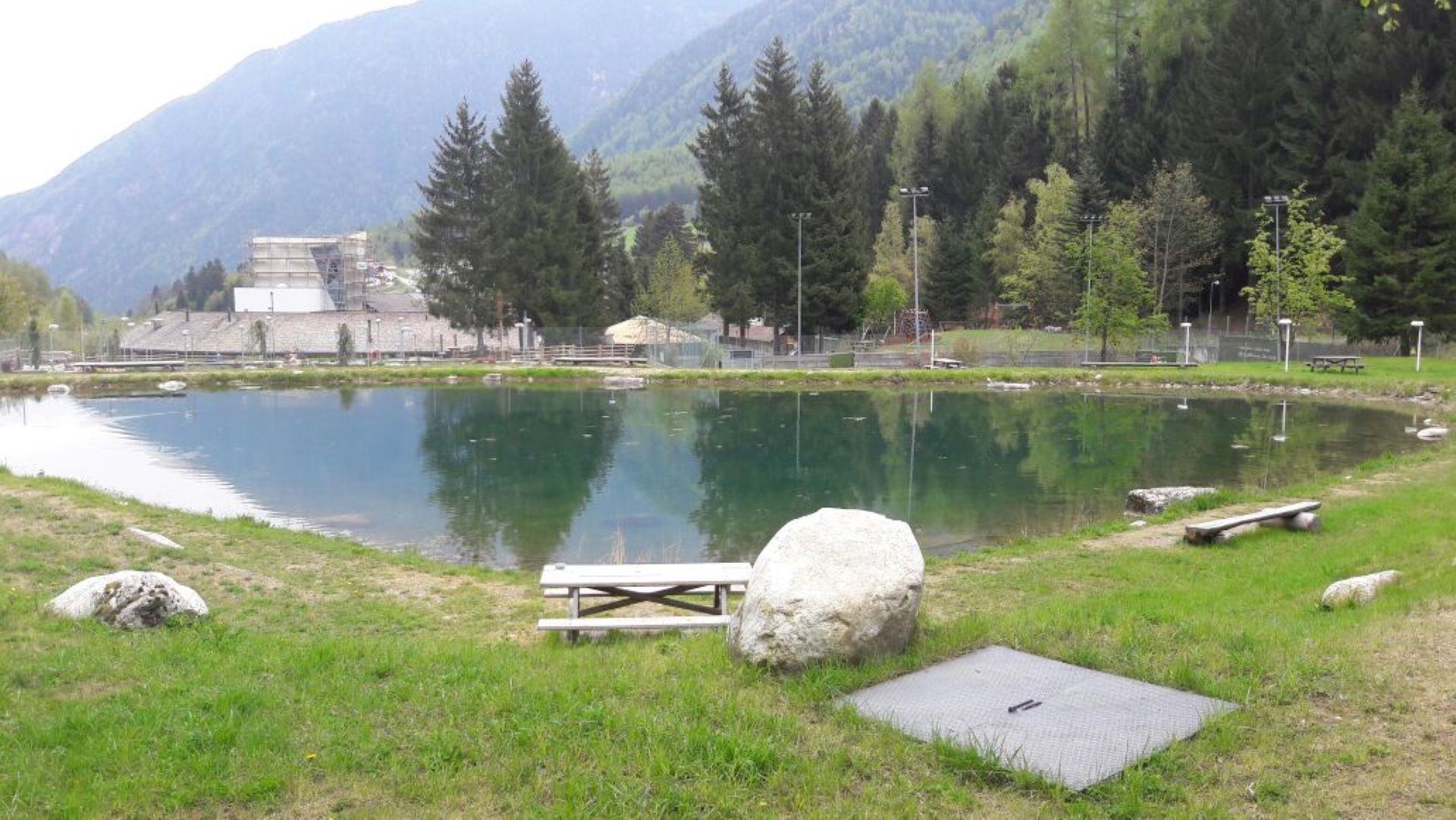 Laghetto per la pesca nel centro Trattla Martello 2 suedtirol.info
