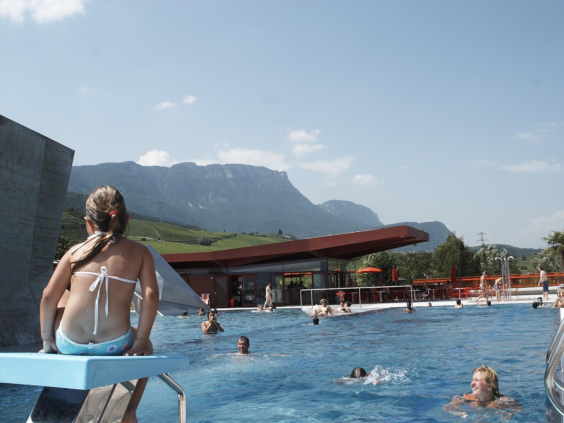 Swimming pool LIDO at lake Kaltern