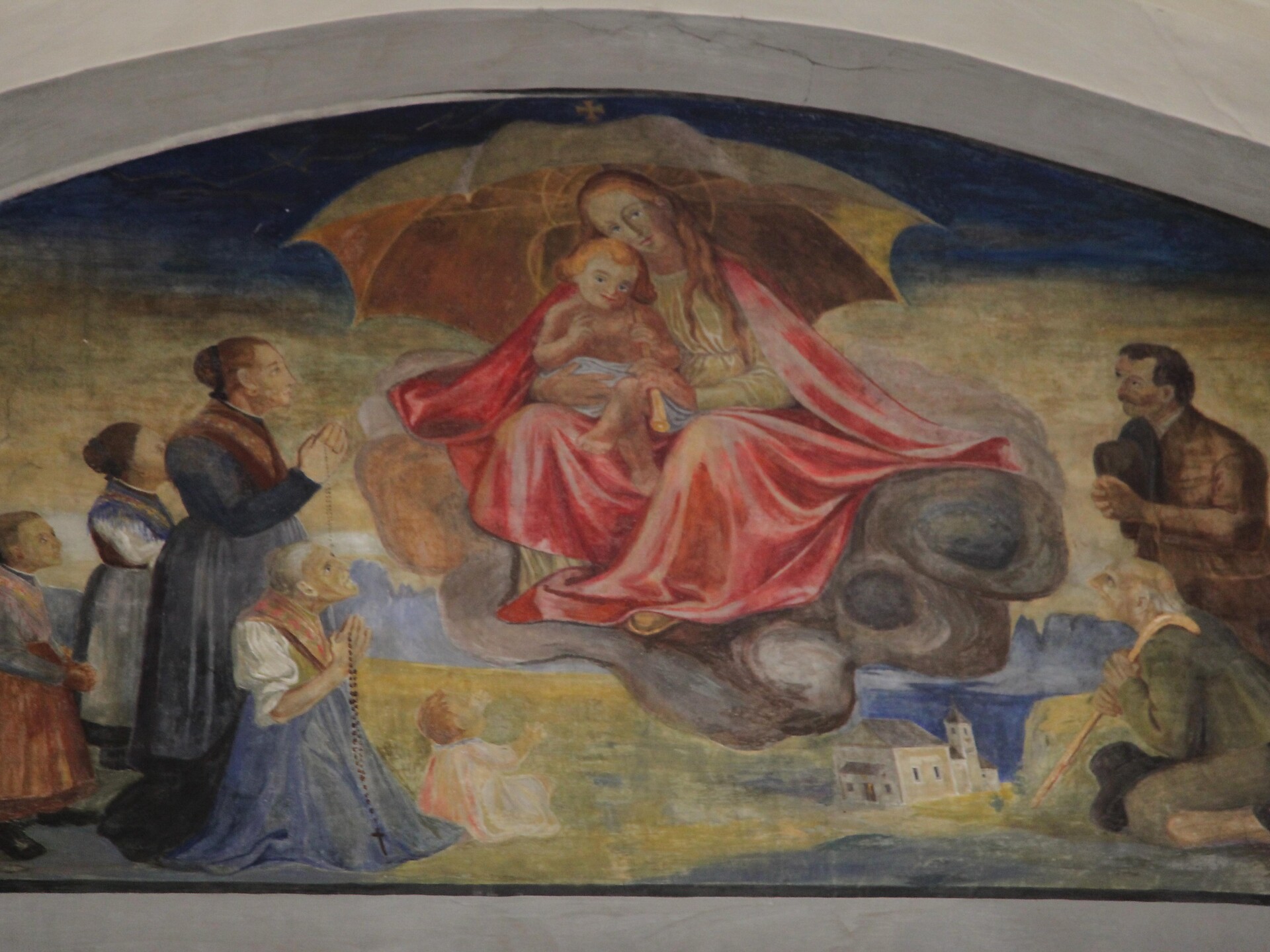 Church Santa Maria, under thy shield and protection we seek refuge, o holy mother of God