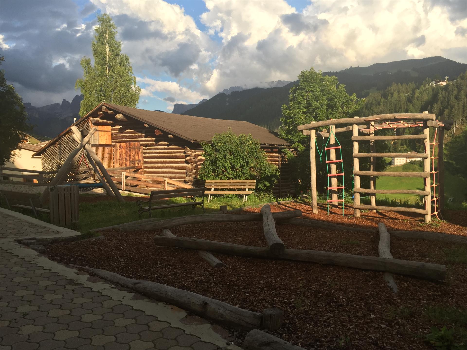 Children's playground church - Near the church S.Crestina Gherdëina/Santa Cristina Val Gardana 2 suedtirol.info