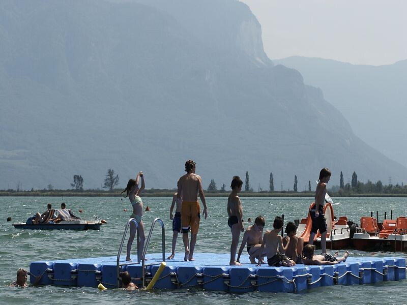 Swimming in the Lake Kaltern