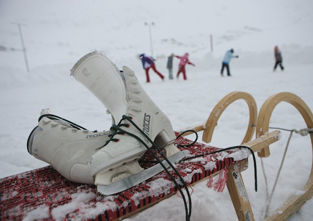 Sport su ghiaccio in Val Senales