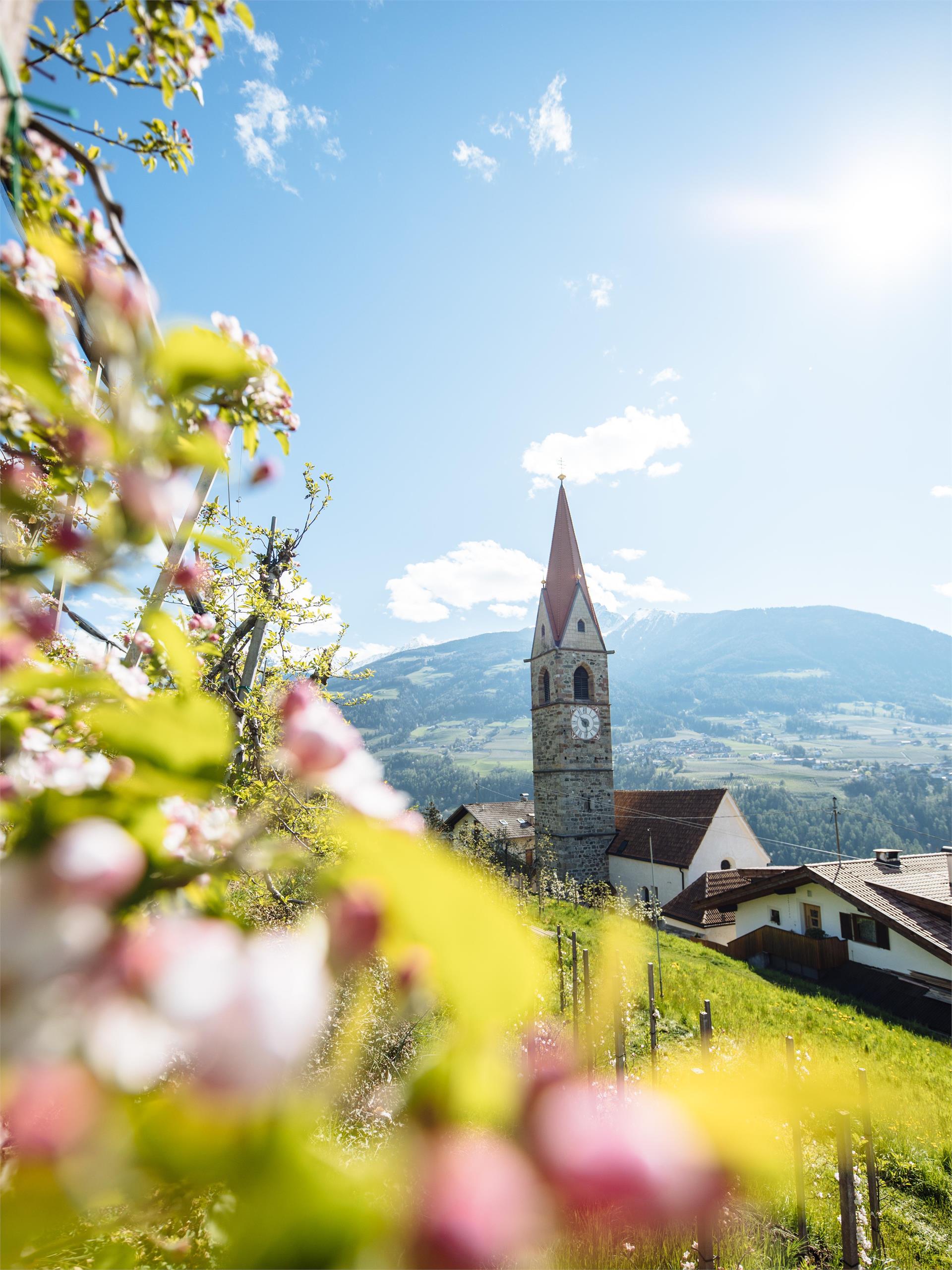 Pfarrkirche Zu den Heiligen Mauritius und Korbinian Parish Church in Caines/Kuens Kuens/Caines 1 suedtirol.info