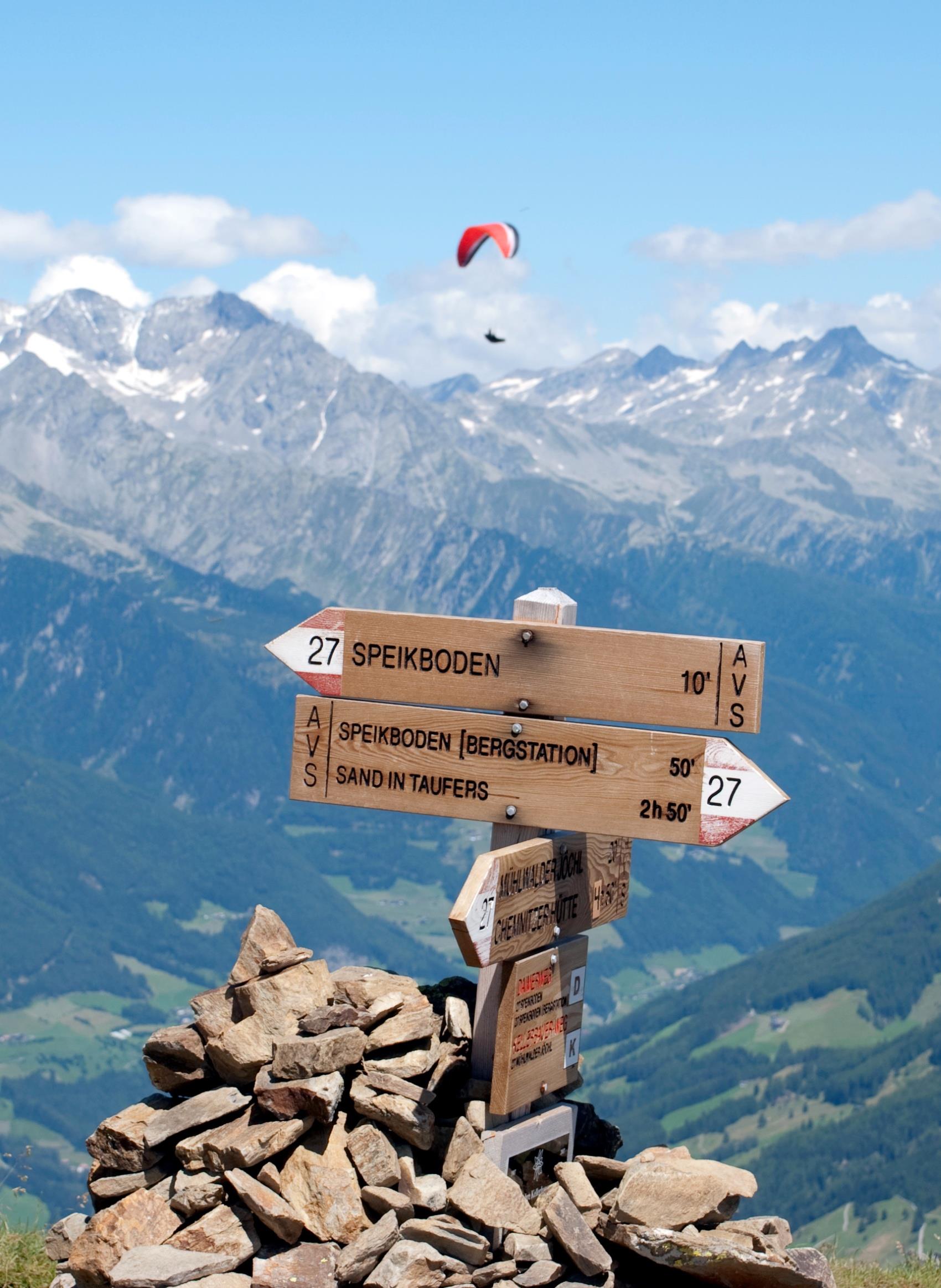 Parapendio allo Speikboden Selva dei Molini 10 suedtirol.info