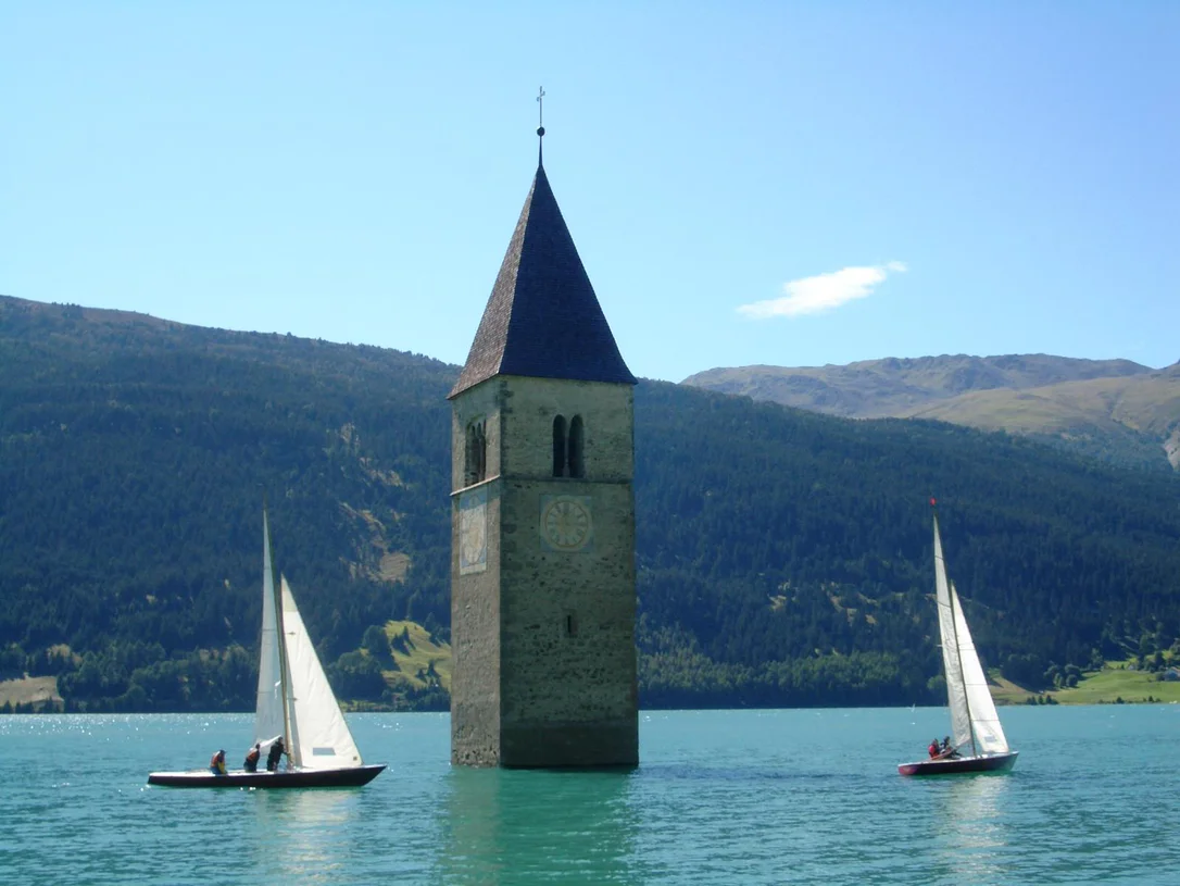 Segeln auf dem Reschensee