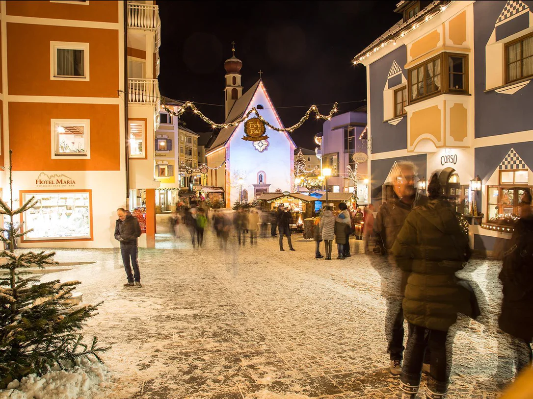 Ortisei con la magica zona pedonale