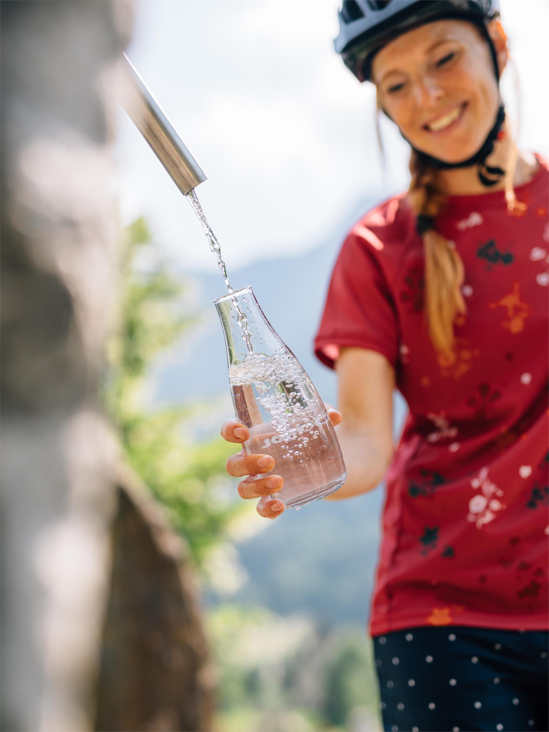 Punto di acqua potabile area di sosta ciclabile Passer Rifiano 1 suedtirol.info