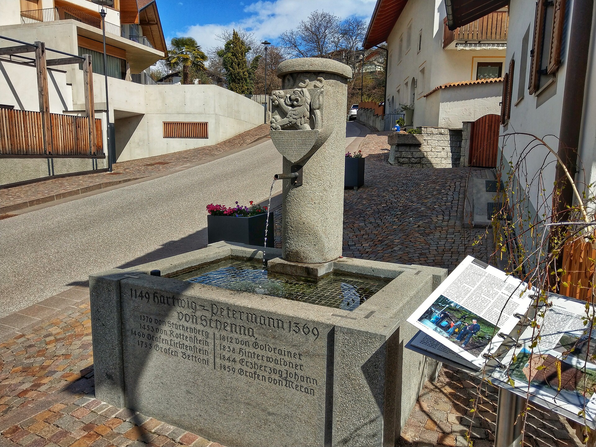 Fountain at the Schlossweg Schenna