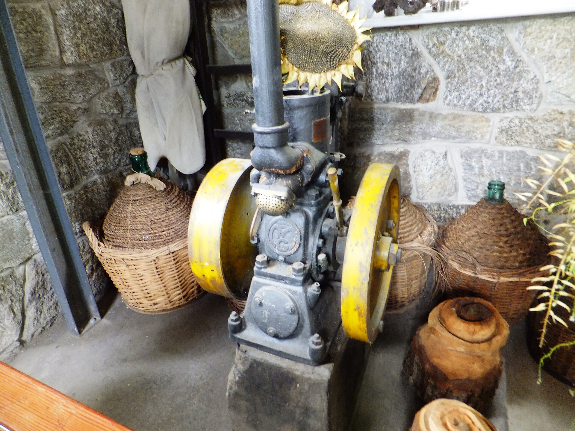 Pump of water in the tower by train station Töll/Tel