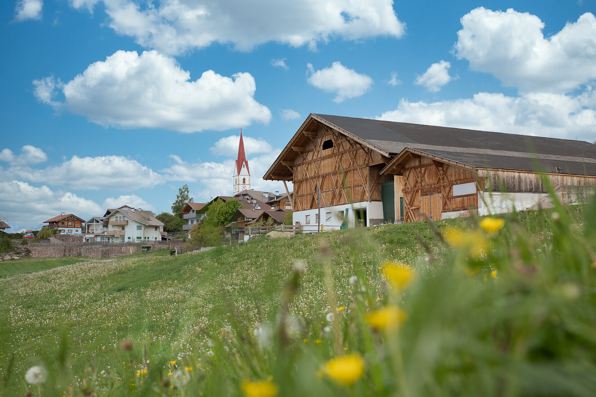 The Wieserhof farm is situated on 1,200m above sea level in South Tyrol