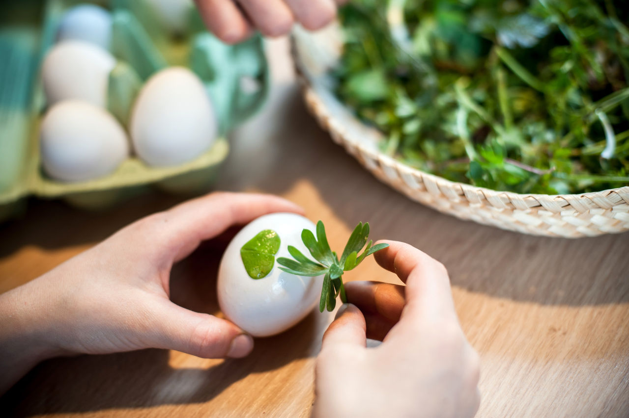 Decorating Easter eggs