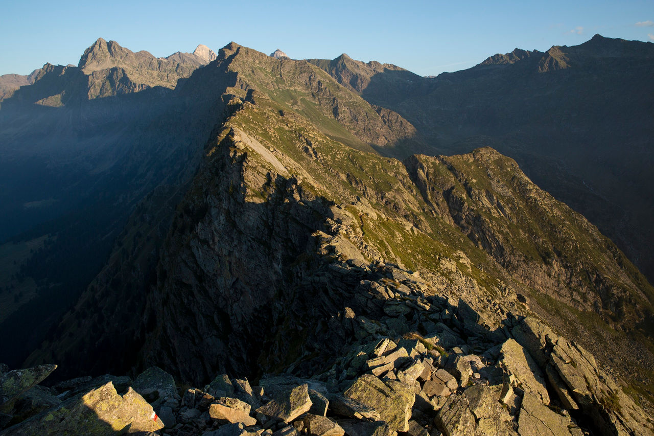 Blick auf ein Gebirge  im Naturpark Texelgruppe