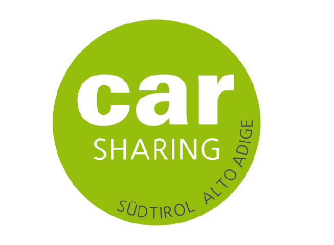 Das runde, grüne Südtiroler Carsharing-Logo.